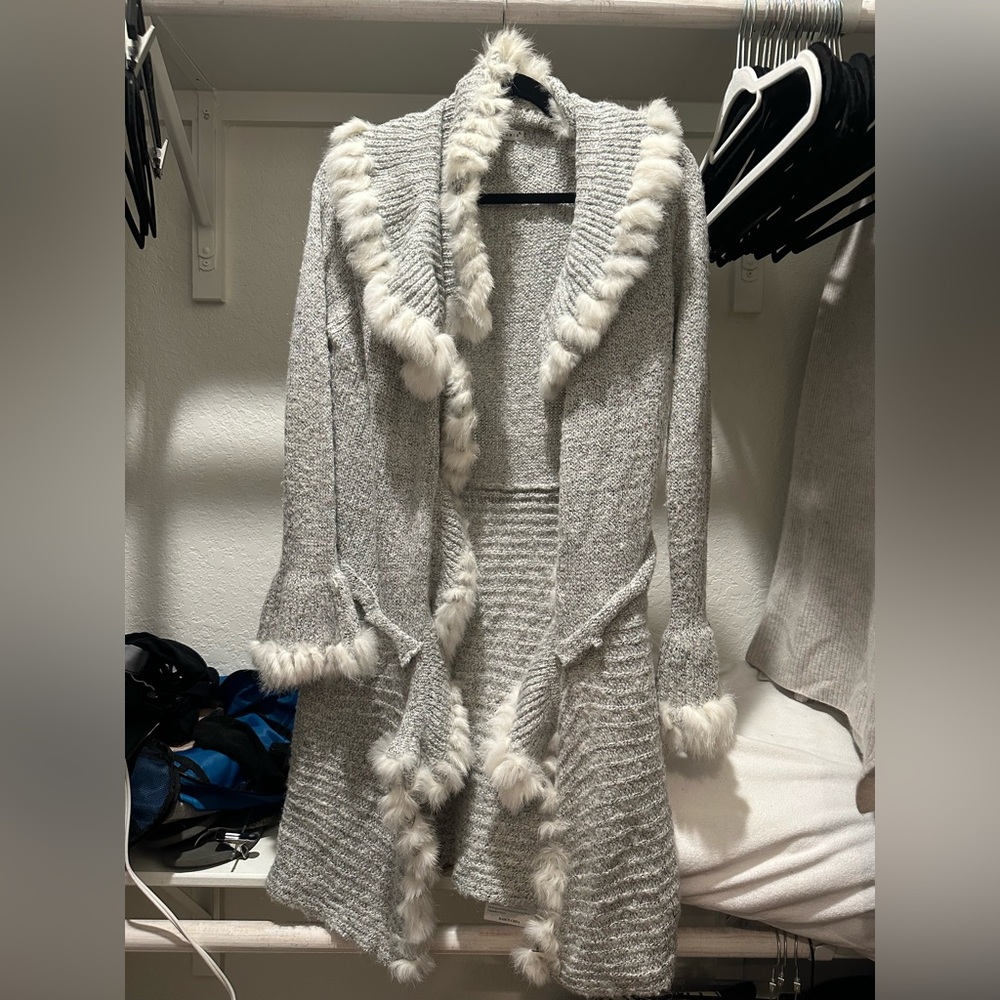 Tempo paris rabbit fur coat